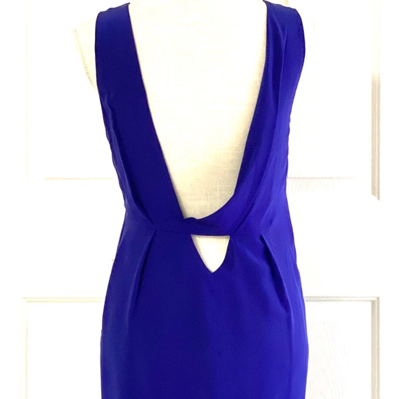 🚫SOLD🚫 🎉HP Versace Lapis Silk Gathered Dress IT 42 EUC - Picture 3 of 5